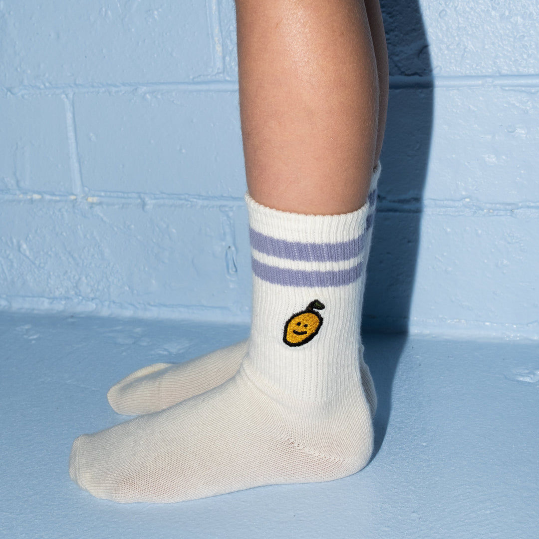 GROWN FRUIT SALAD COTTON SOCKS 2PC: MILK
