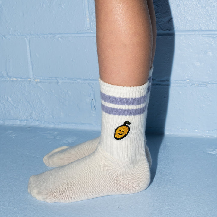 GROWN FRUIT SALAD COTTON SOCKS 2PC: MILK