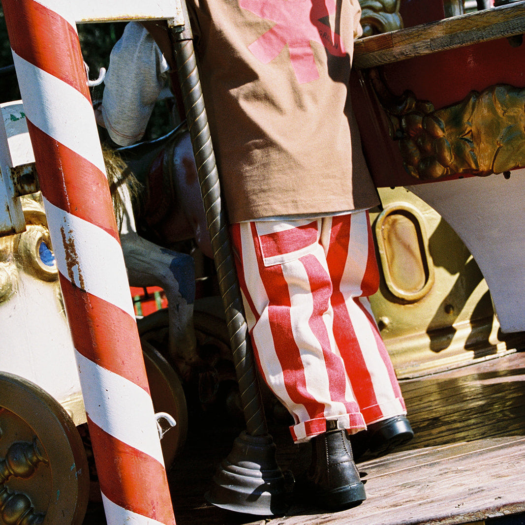 GROWN ORGANIC EVERYDAY STRIPE PANT: SAUCE