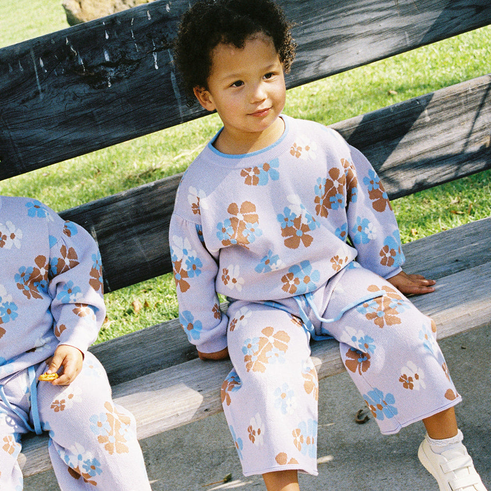Grown Organic Fields Knit Flares - kids knit pants