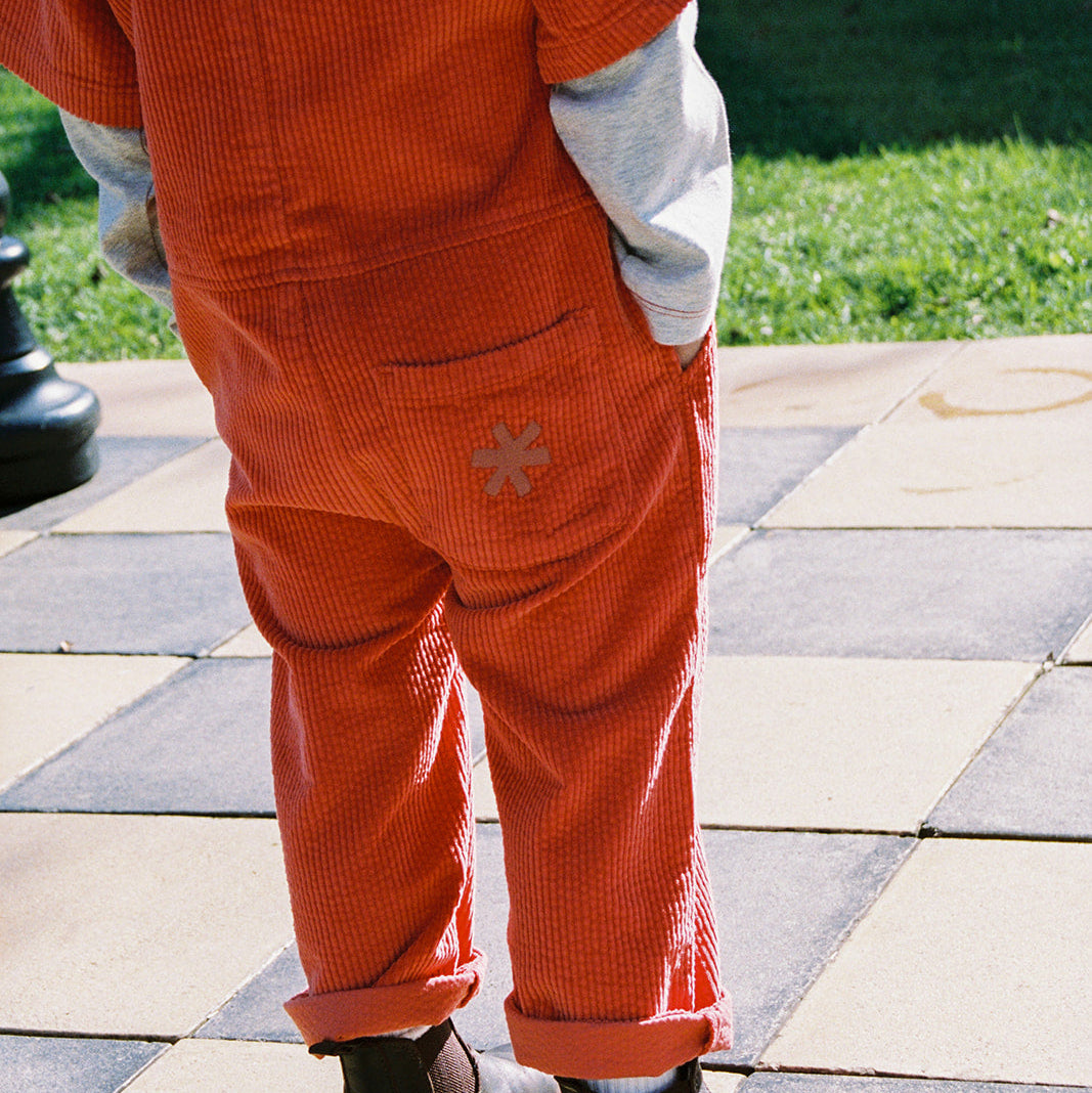 GROWN ORGANIC CORD BOILERSUIT: SAUCE