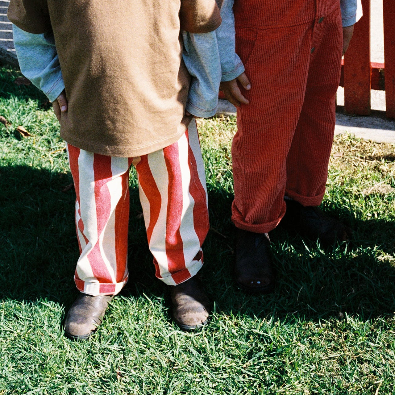 GROWN ORGANIC EVERYDAY STRIPE PANT: SAUCE