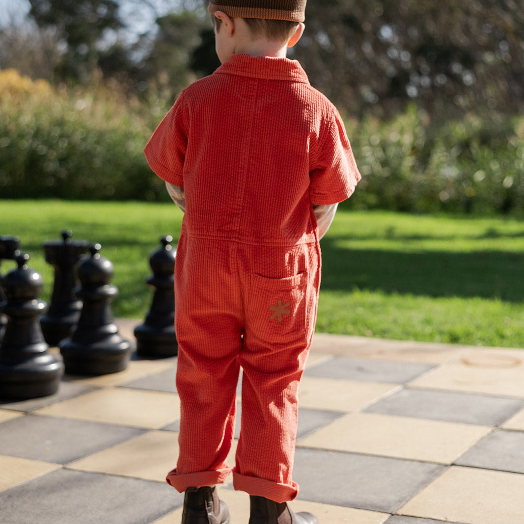 GROWN ORGANIC CORD BOILERSUIT: SAUCE