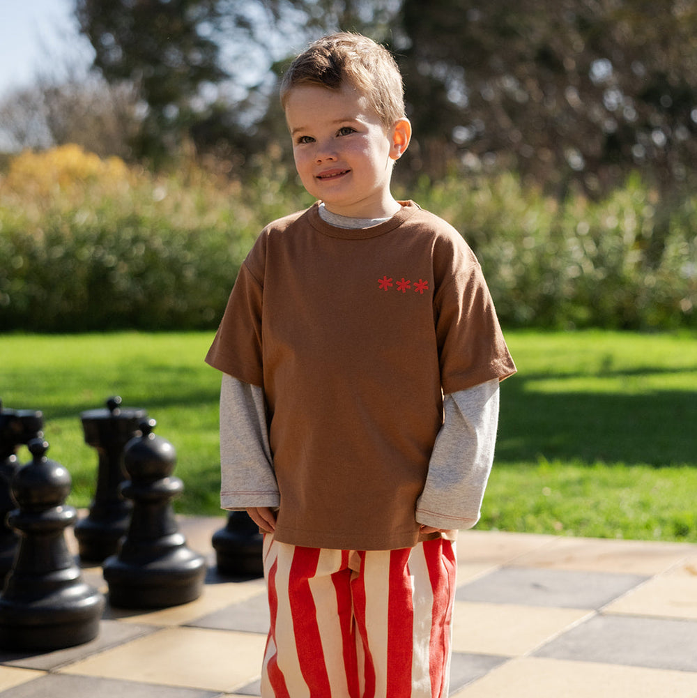 Grown Organic Starlight Tee Earth - kids organic cotton tee worn