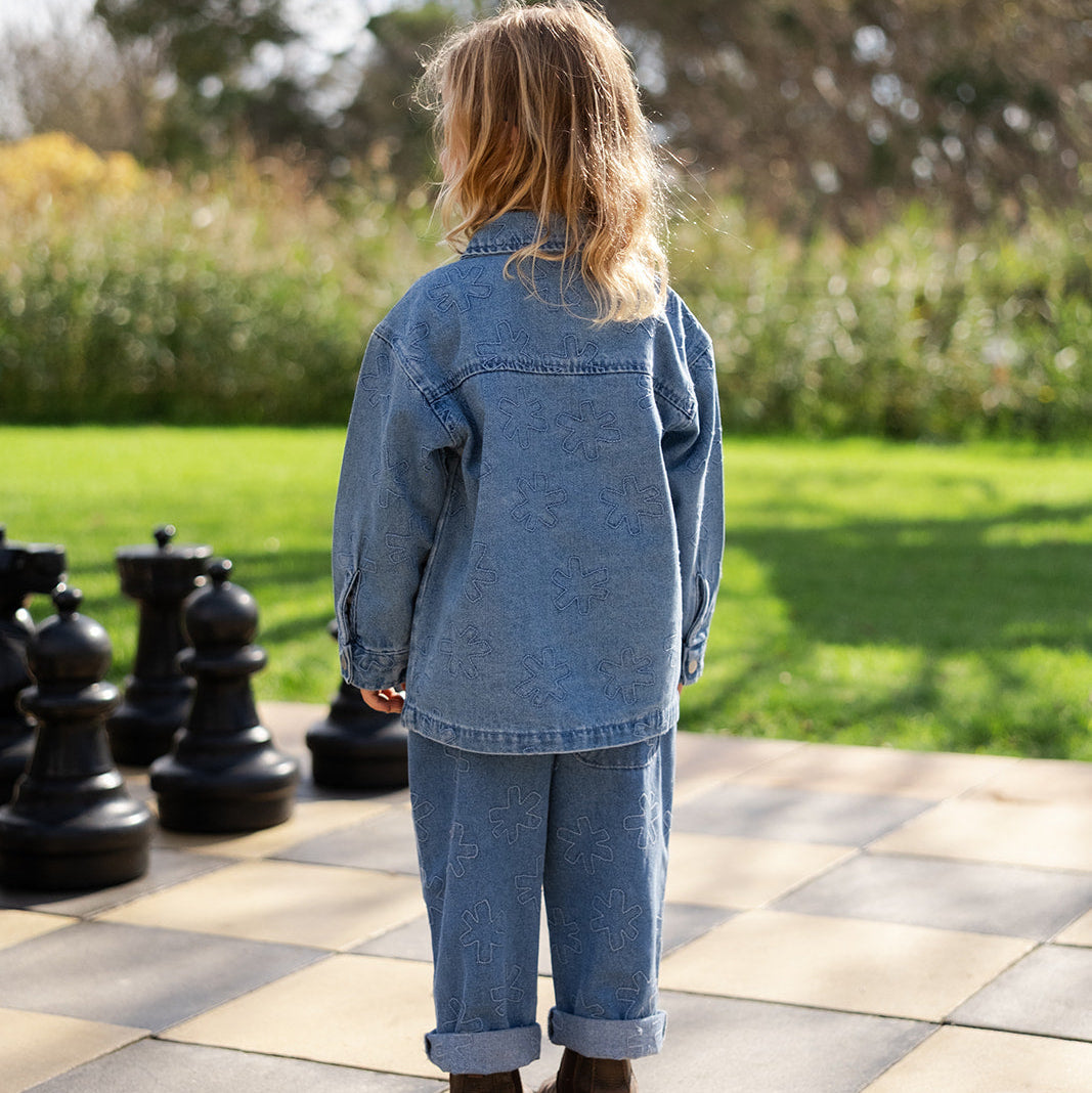 GROWN ORGANIC STARLIGHT EMBROIDERY DENIM SHIRT