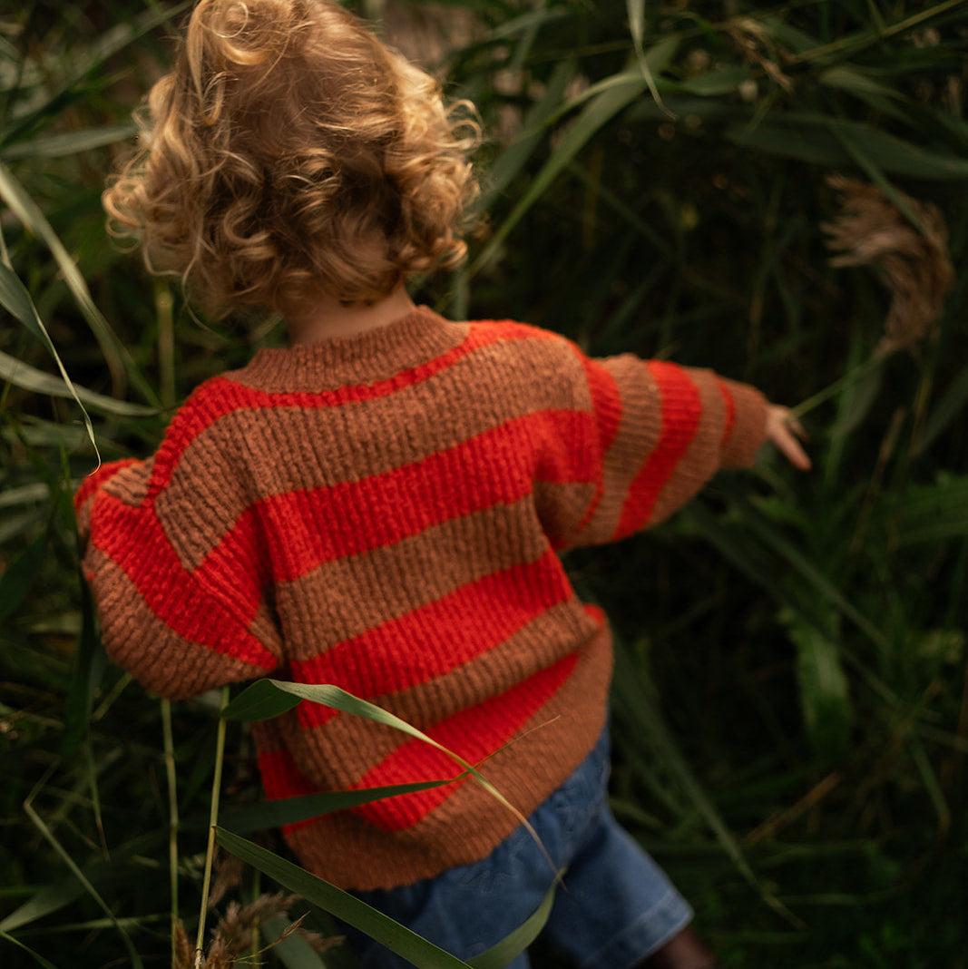GROWN ORGANIC TEXTURED RIB PULL OVER: EARTH & SAUCE