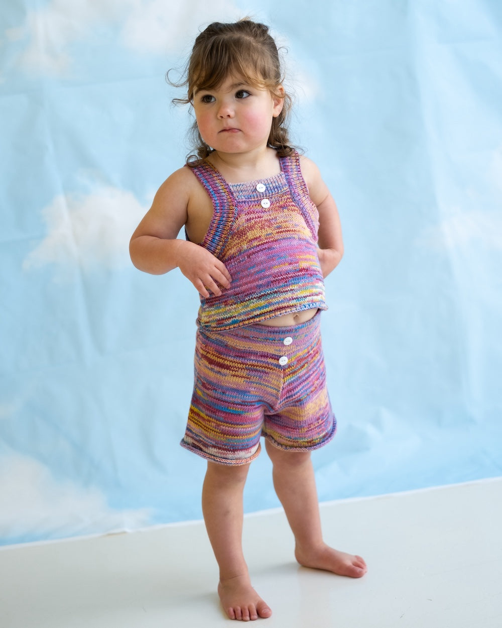 Grown Knitted Shorts Rainbow styled