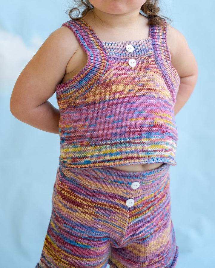 Grown Knitted Shorts Rainbow styled