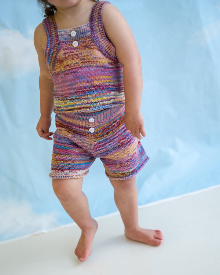 Grown Knitted Shorts Rainbow styled