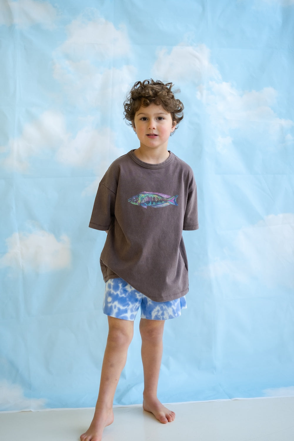 Grown Organic Tie Dye Milano Shorts Pacific styled