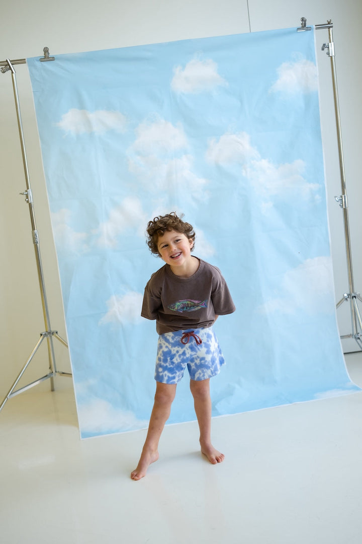 Grown Organic Tie Dye Milano Shorts Pacific styled