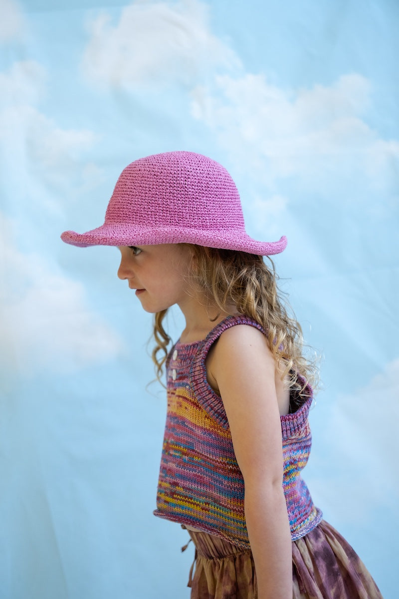 Grown Crochet Adjustable Hat Floss styled