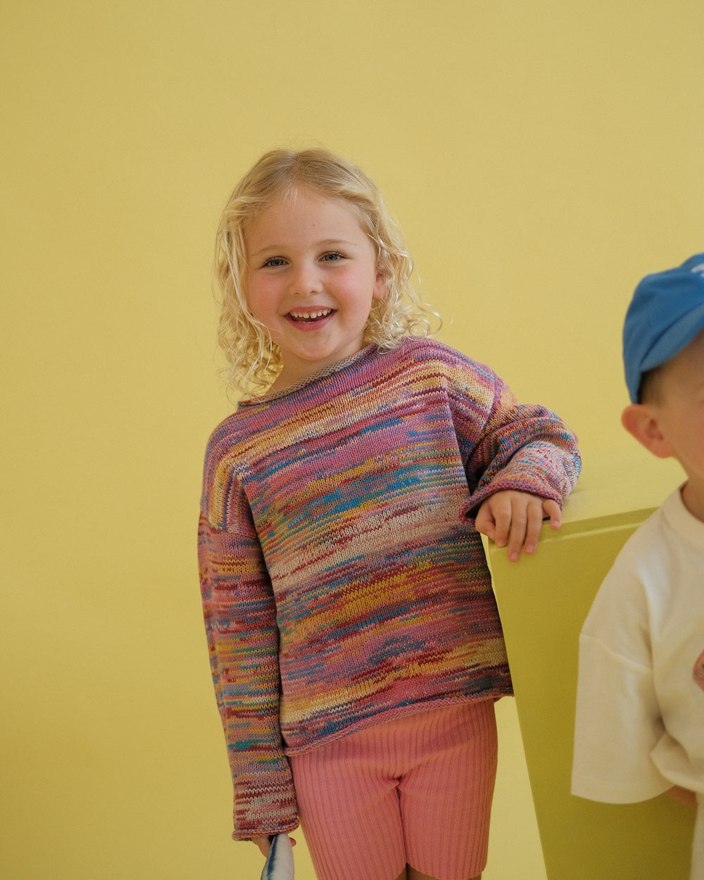 Grown Knitted Pull Over Rainbow styled
