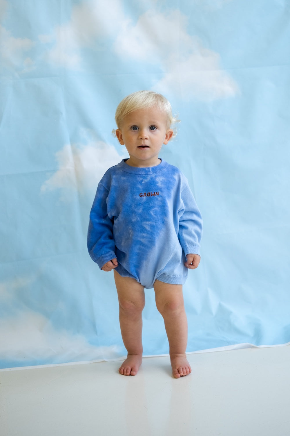 Grown Organic Tie Dye Knit Romper Pacific styled