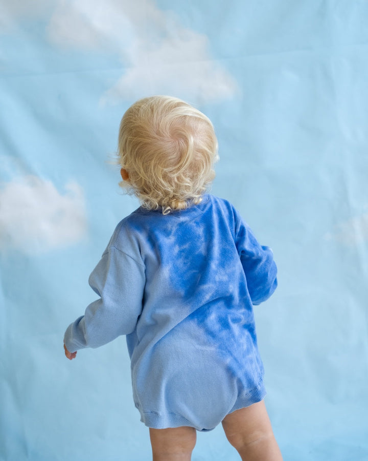 Grown Organic Tie Dye Knit Romper Pacific styled
