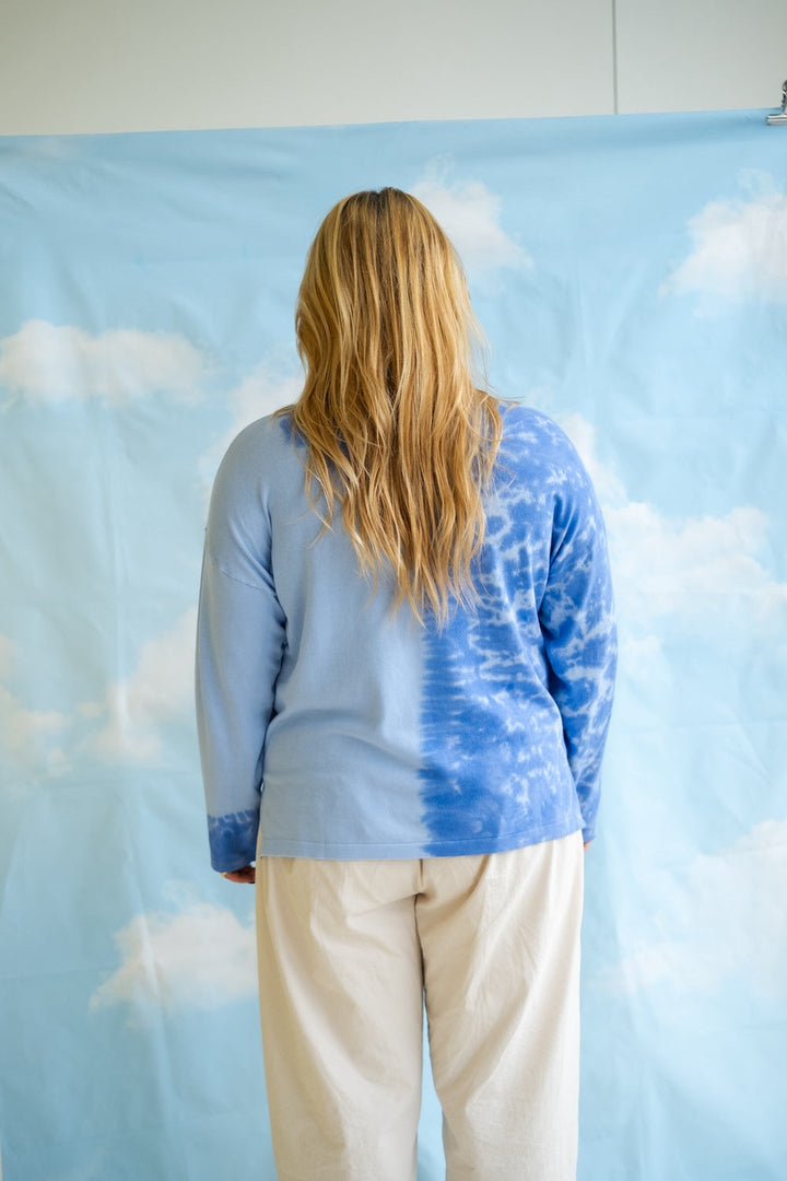 Grown Ladies Organic Knitted Tie Dye LS Tee Pacific styled
