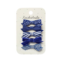 ROCKAHULA KIDS SCHOOL BOW CLIP SET: BLUE