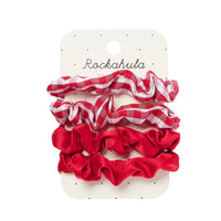 ROCKAHULA KIDS SCHOOL CHECK AND SATIN SCRUNCHIE SET: RED