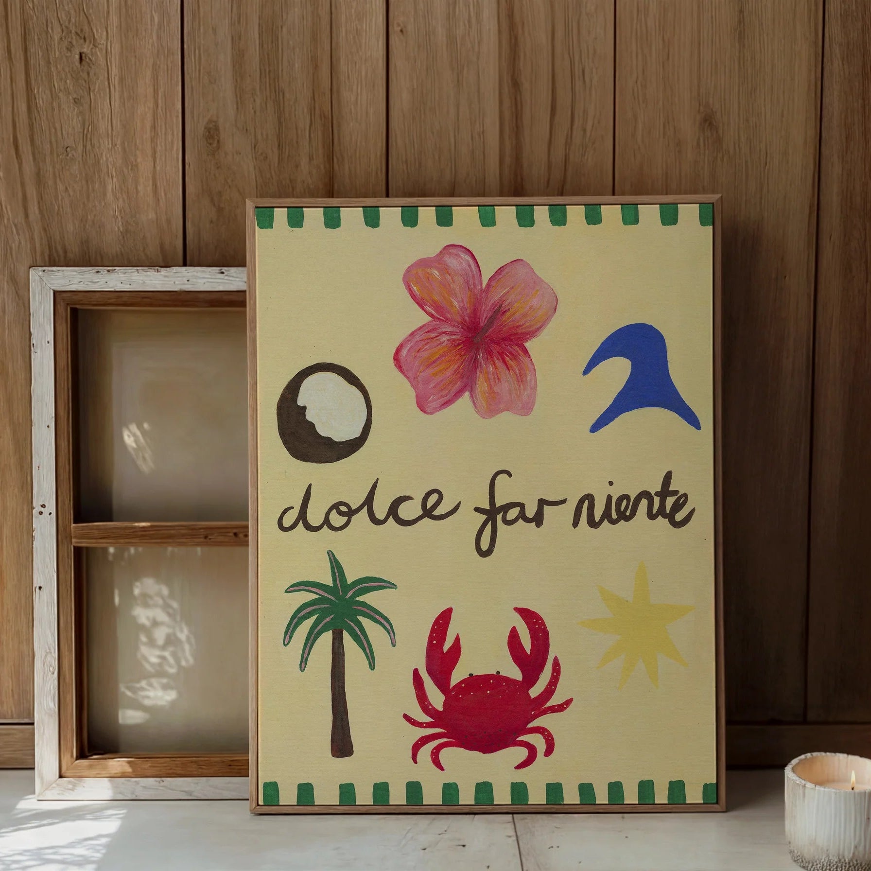 PROPER GOOD DOLCE FAR NIENTE PATTERN PRINT: A2/RED FRAME