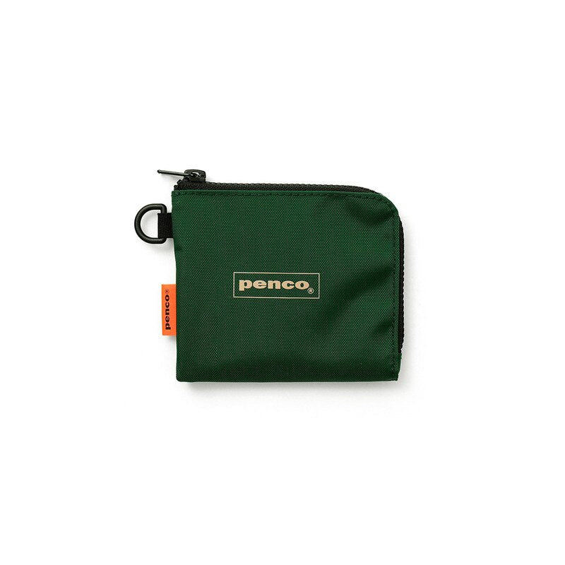 PENCO L-ZIP PURSE: DARK GREEN