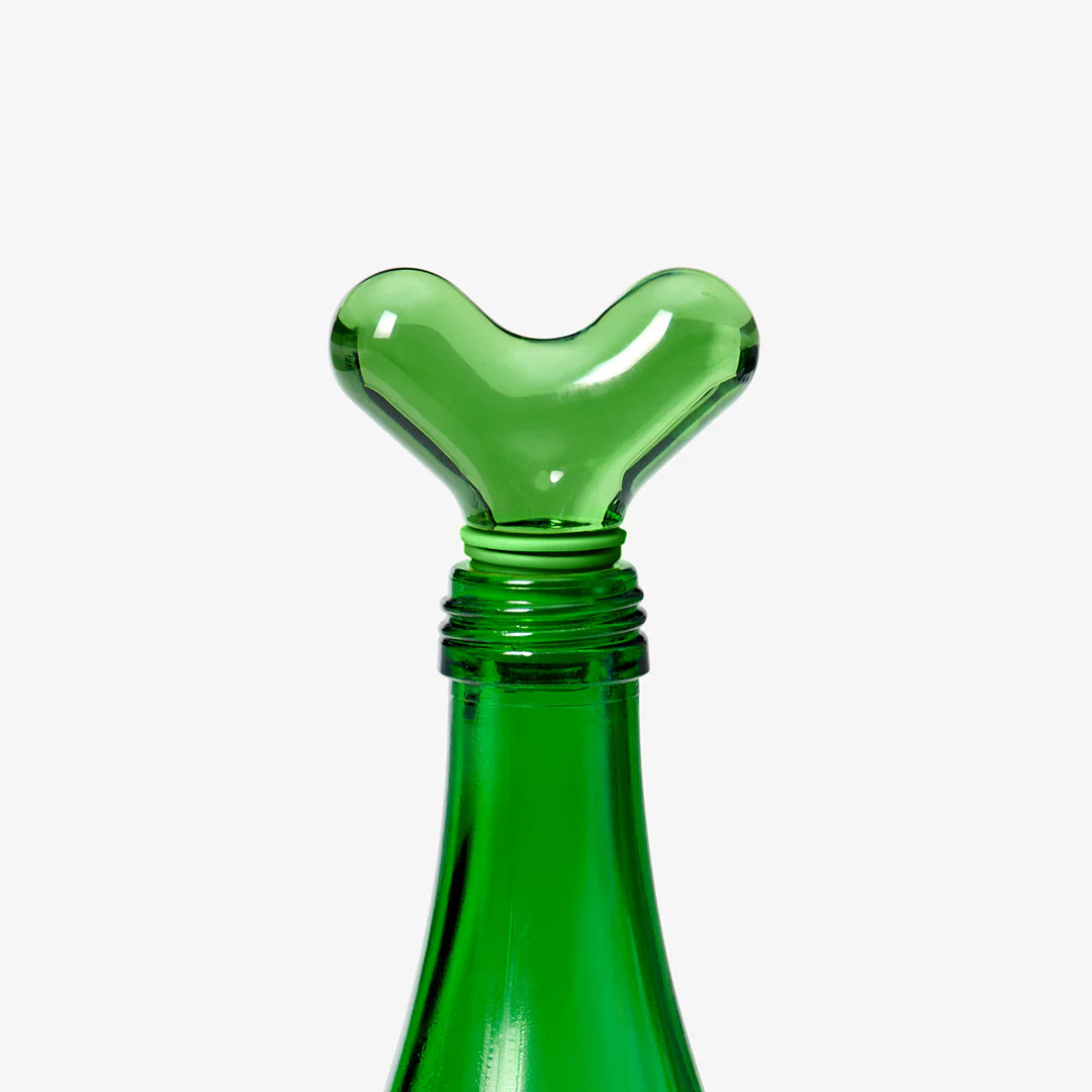 AREAWARE HOBKNOB BOTTLE STOPPER: GREEN