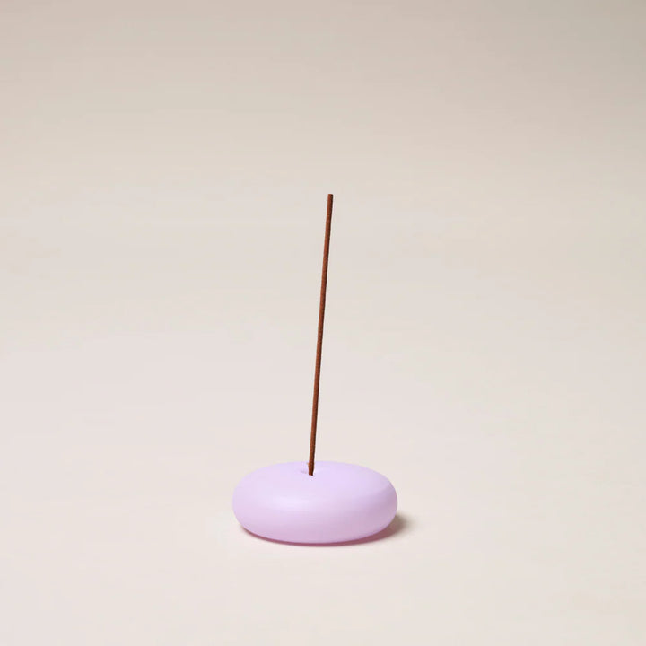 GENTLE HABITS FROSTED GLASS SMALL INCENSE HOLDER: LILAC