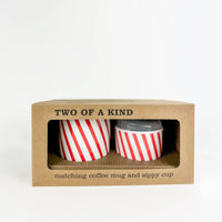 HELMSIE TWO OF A KIND CUP SET: PEPPERMINT STRIPE
