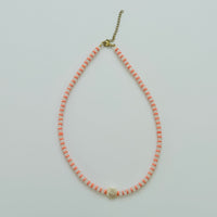 BEADED NECKLACE: ORANGE