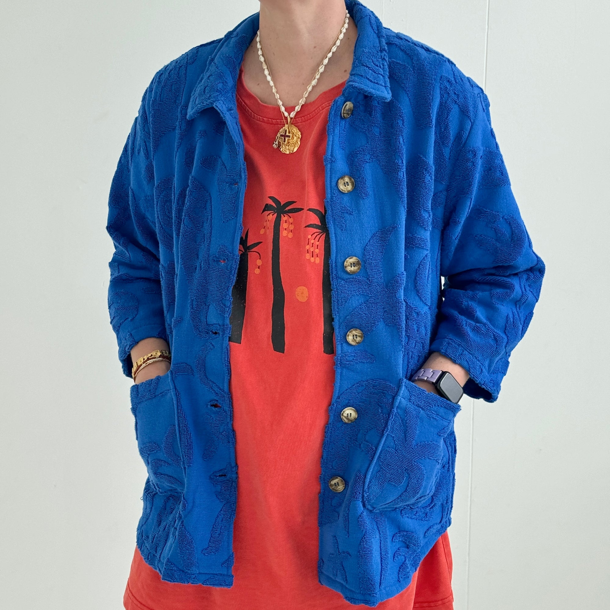 CRAIE STUDIO VESTE GUADA TERRY JACKET: JUNGLE SOURCE