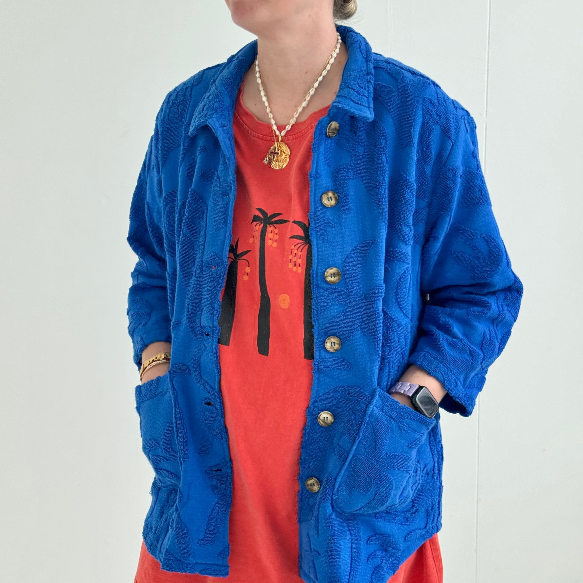 CRAIE STUDIO VESTE GUADA TERRY JACKET: JUNGLE SOURCE