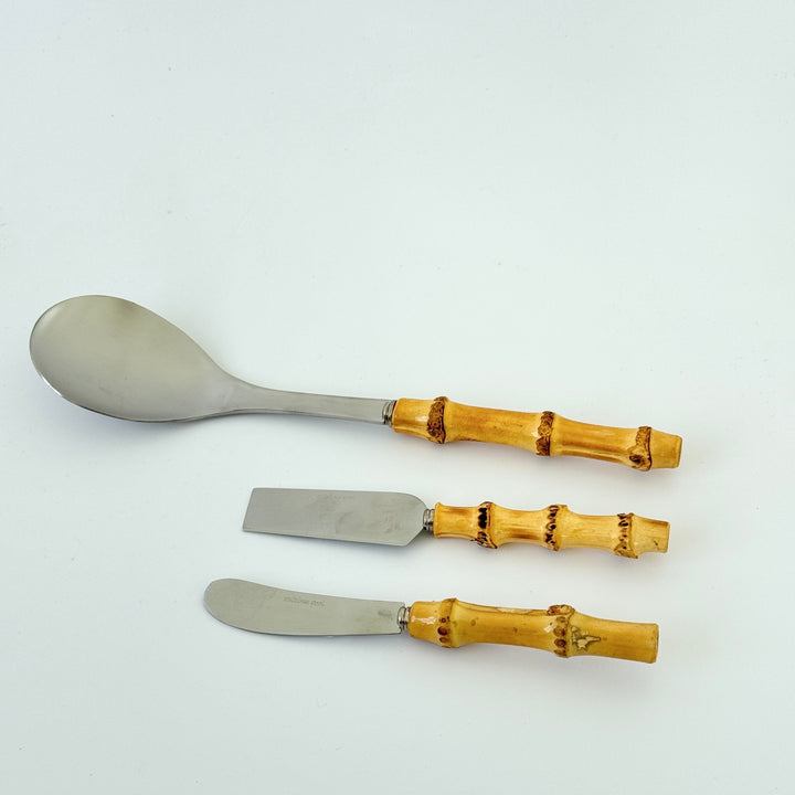 BEBE STAINLESS STEEL / BAMBOO SERVING WARE