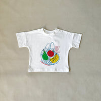 TINY TROVE FARMERS MARKET RELAXED TEE: WHITE