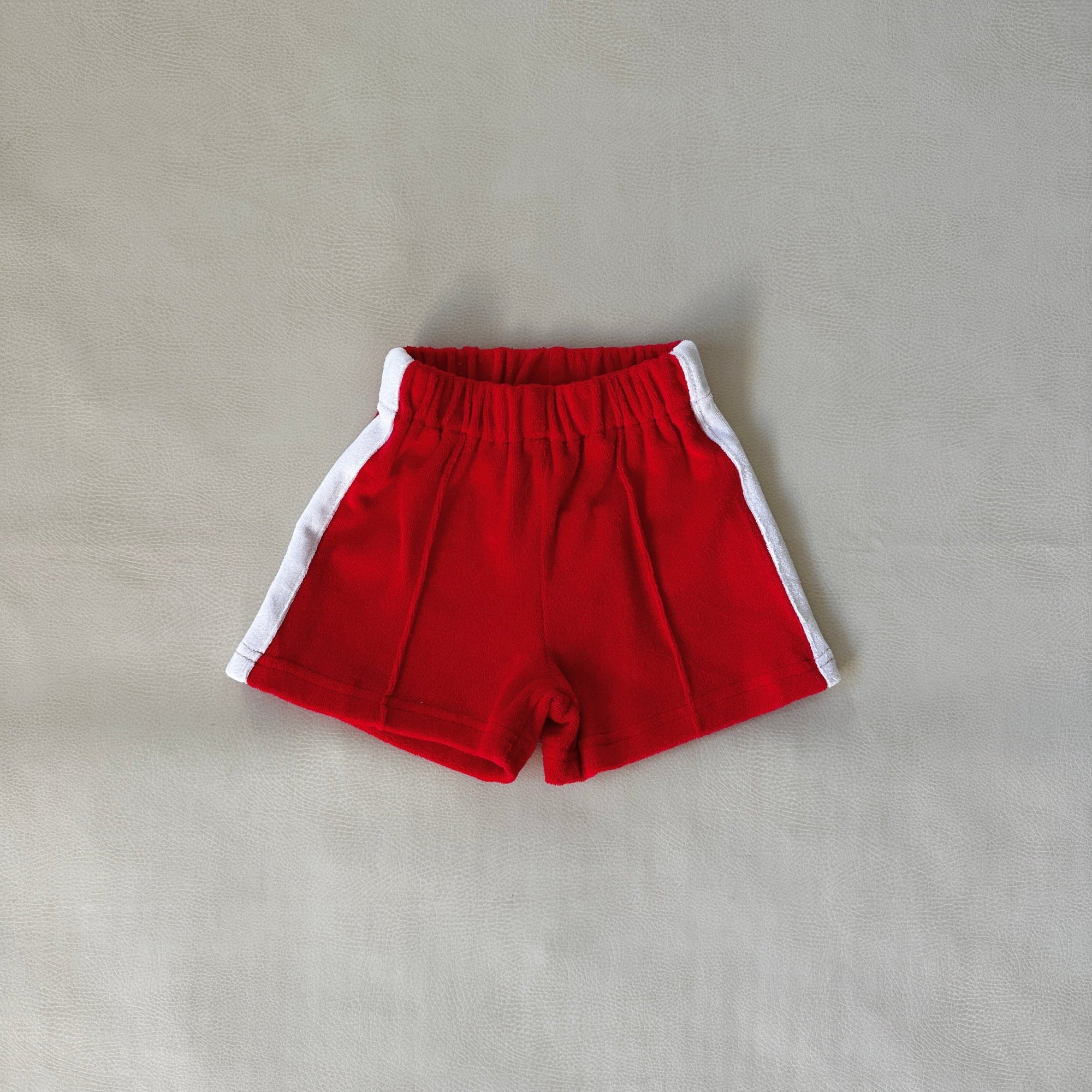 TINY TROVE ATLAS COTTON TERRY TOWELLING SET: APPLE RED