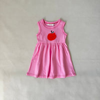 TINY TROVE APPLE DRESS: BUBBLEGUM