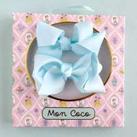 LAUREN HINKLEY MON COCO BOWS 2PC: LIGHT BLUE