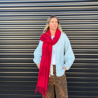 LOLA SCARF:  WINE TWO TONE
