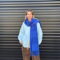 LOLA SCARF: ROYAL BLUE TWO TONE