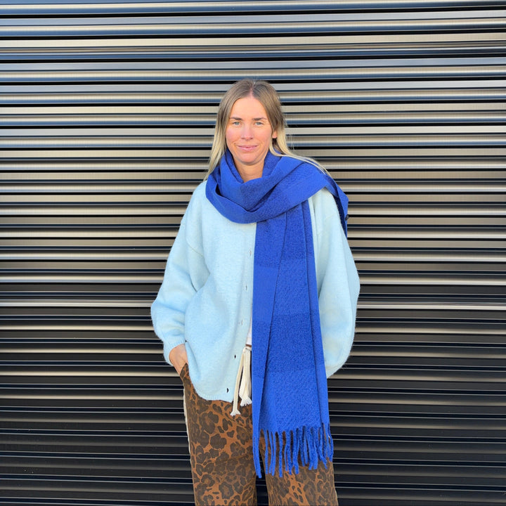 LOLA SCARF: ROYAL BLUE TWO TONE