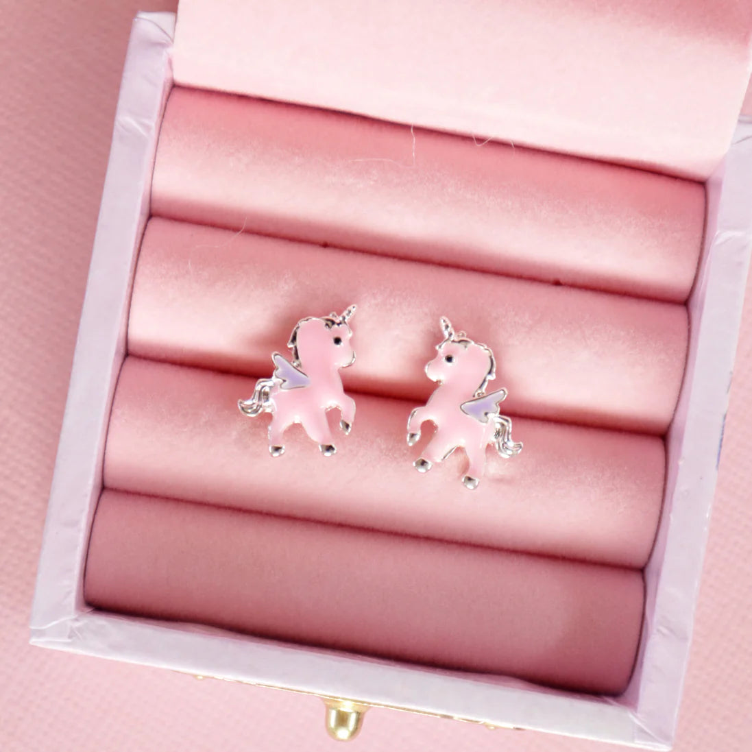 LAUREN HINKLEY PINK UNICORN EARRINGS