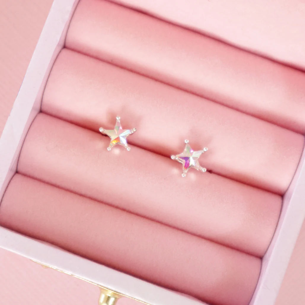 LAUREN HINKLEY PINK SHINING STAR EARRINGS