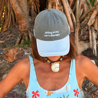 SPICY DUGONG SITTING IN MY CAR IS THERAPY CAP: BLUE