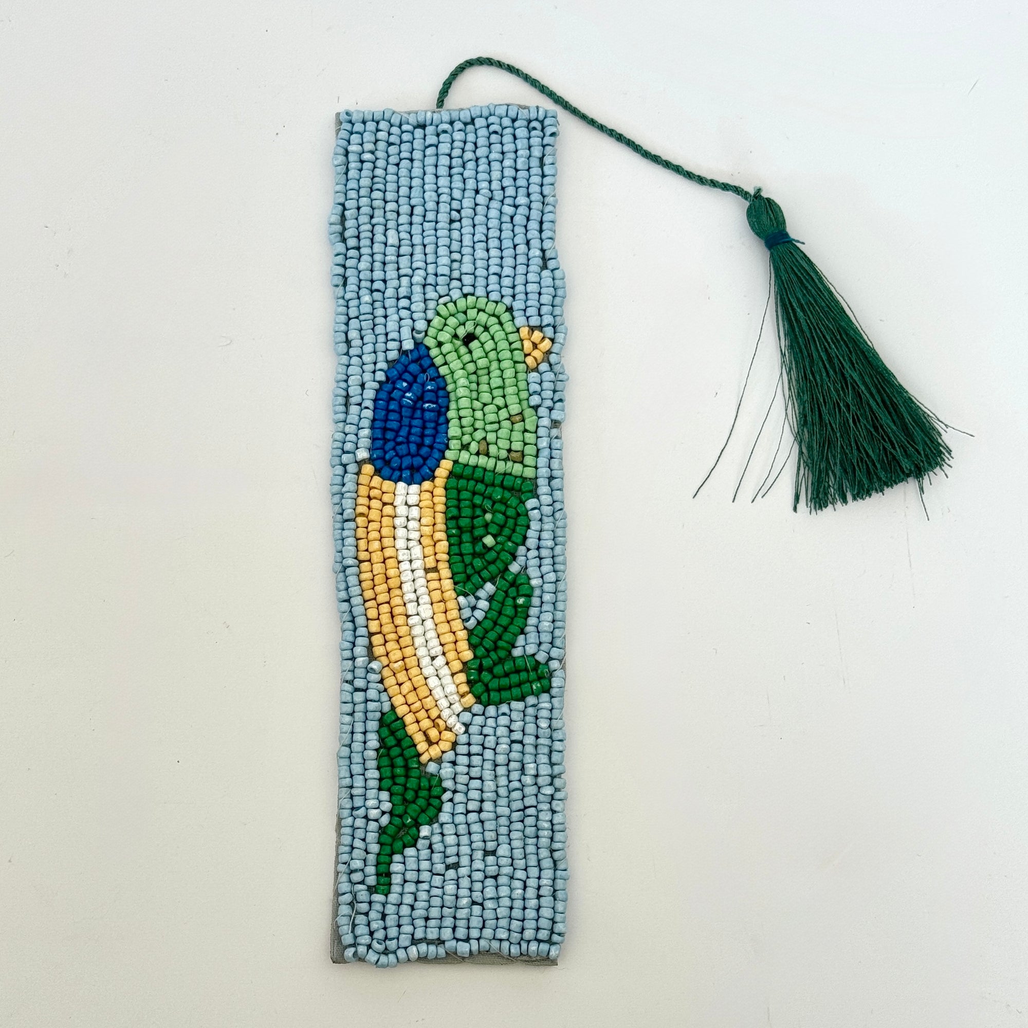 BLUEBELL BEADED BOOKMARK: BLUE