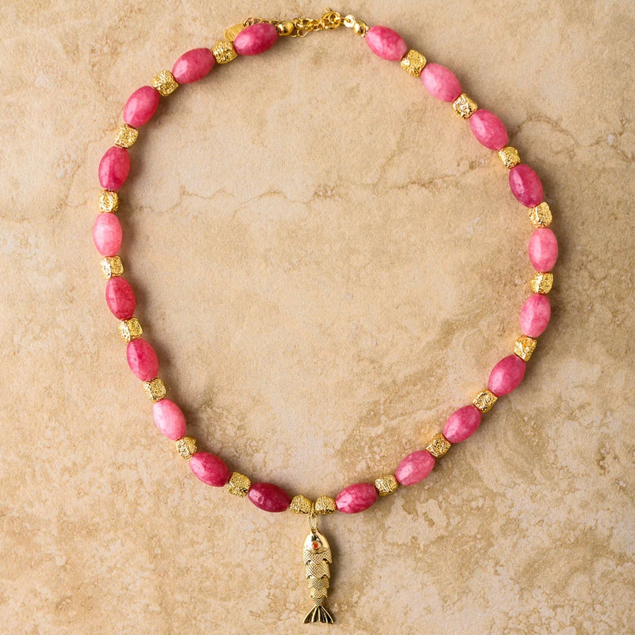 INDIGO & WOLFE GOIA NECKLACE: PINK