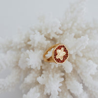 CLEOPATRA'S BLING ENDYMION RING: RED