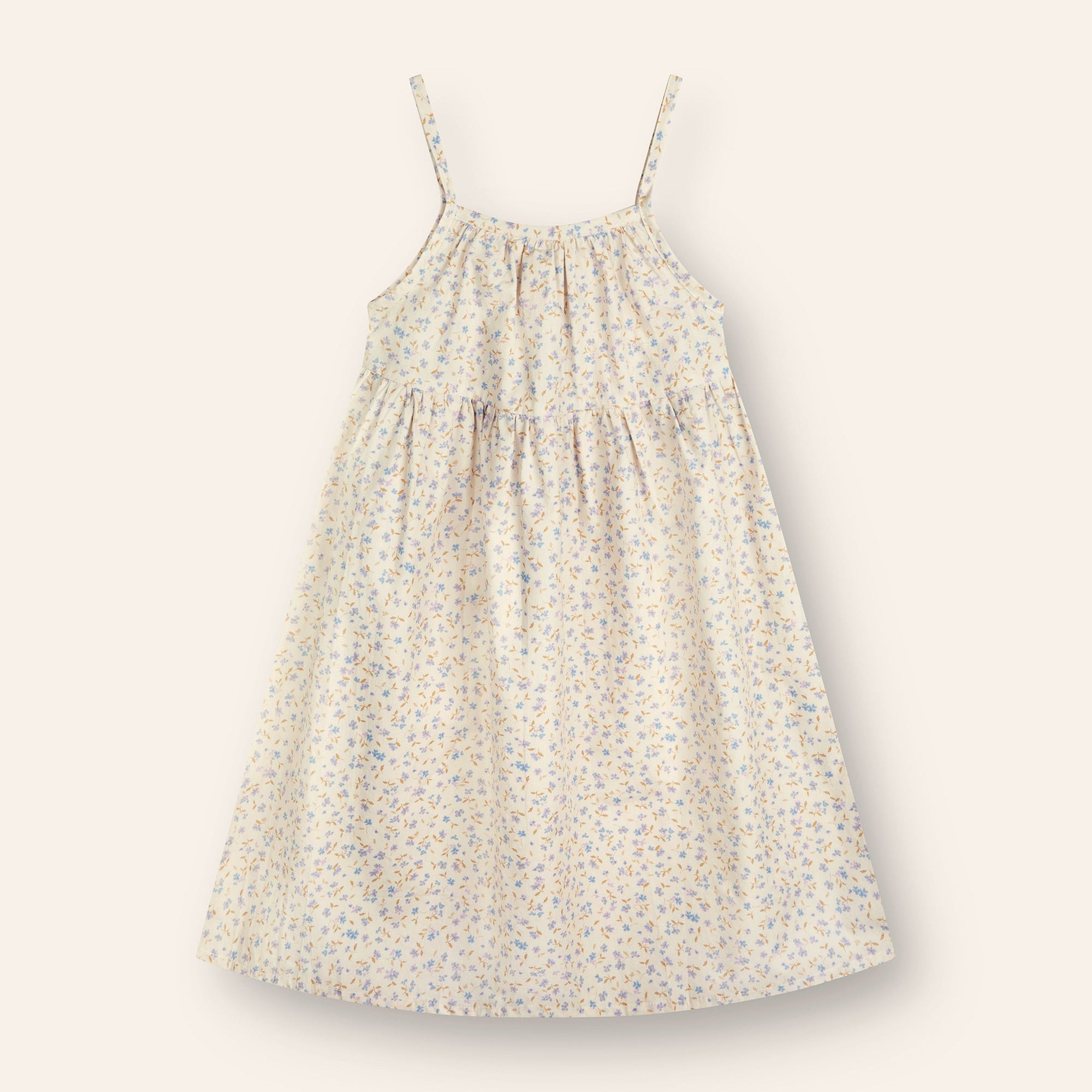 ILLOURA THE LABEL DARCY DRESS: INDIGO BLOOM PRINT