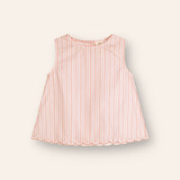 ILLOURA THE LABEL NORA BLOUSE: PINK STRIPE
