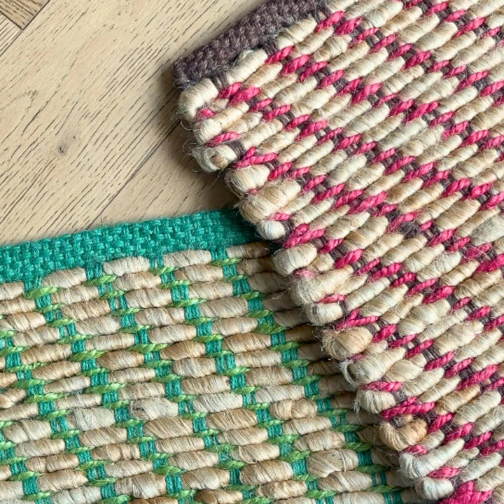 BONNIE AND NEIL FRIDA JUTE MAT: GREEN