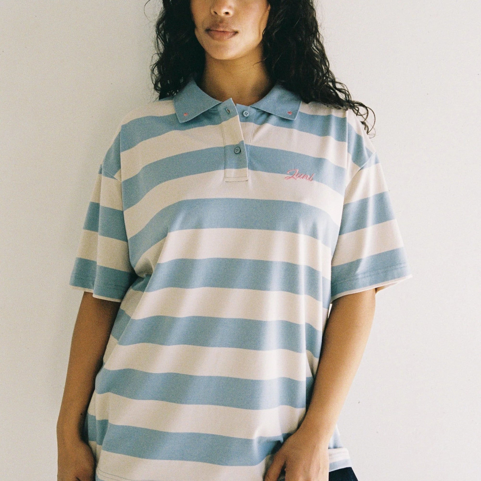 JUNI ZEPHY RUGBY TEE: STRIPE