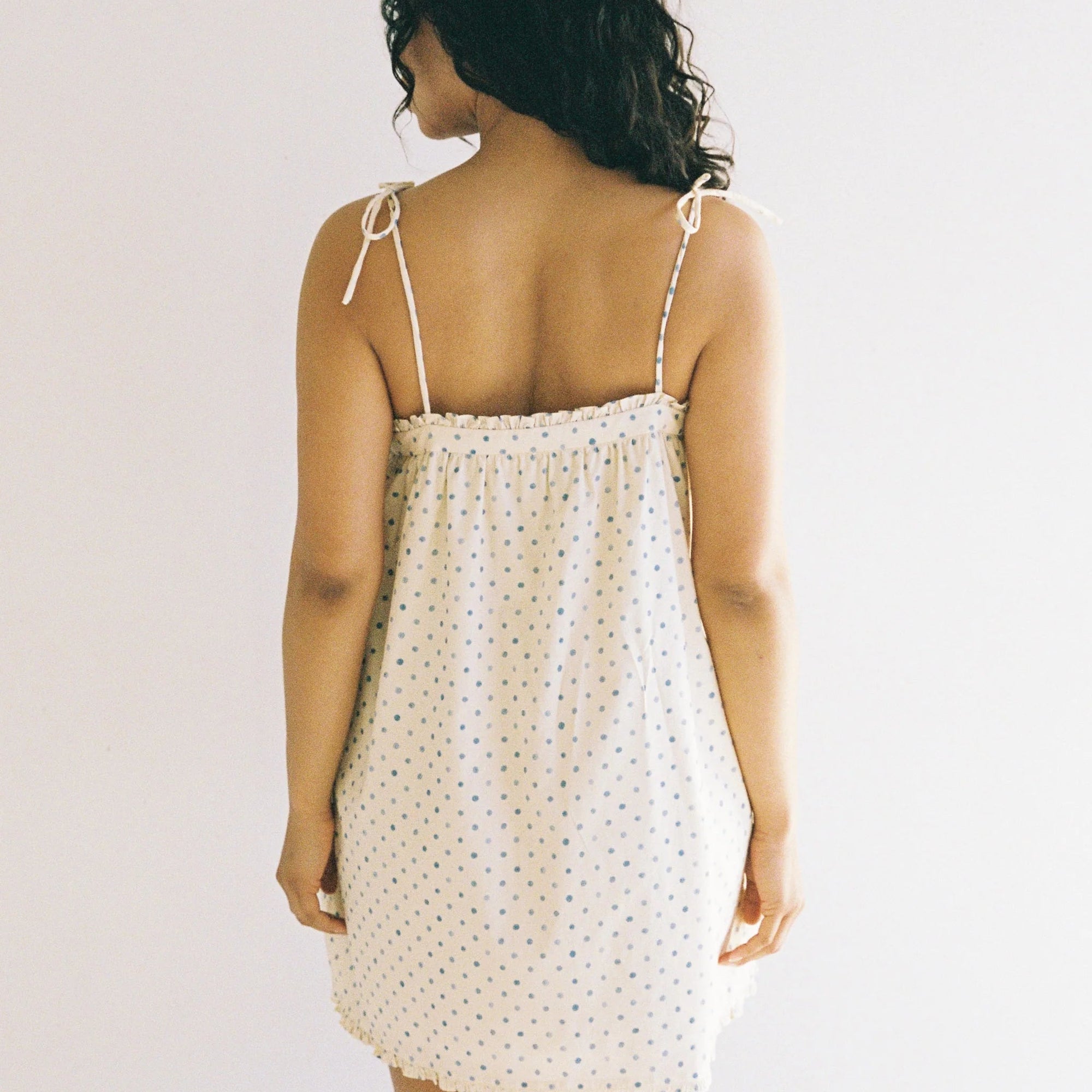 JUNI MARLOW MINI DRESS: POLKA DOT