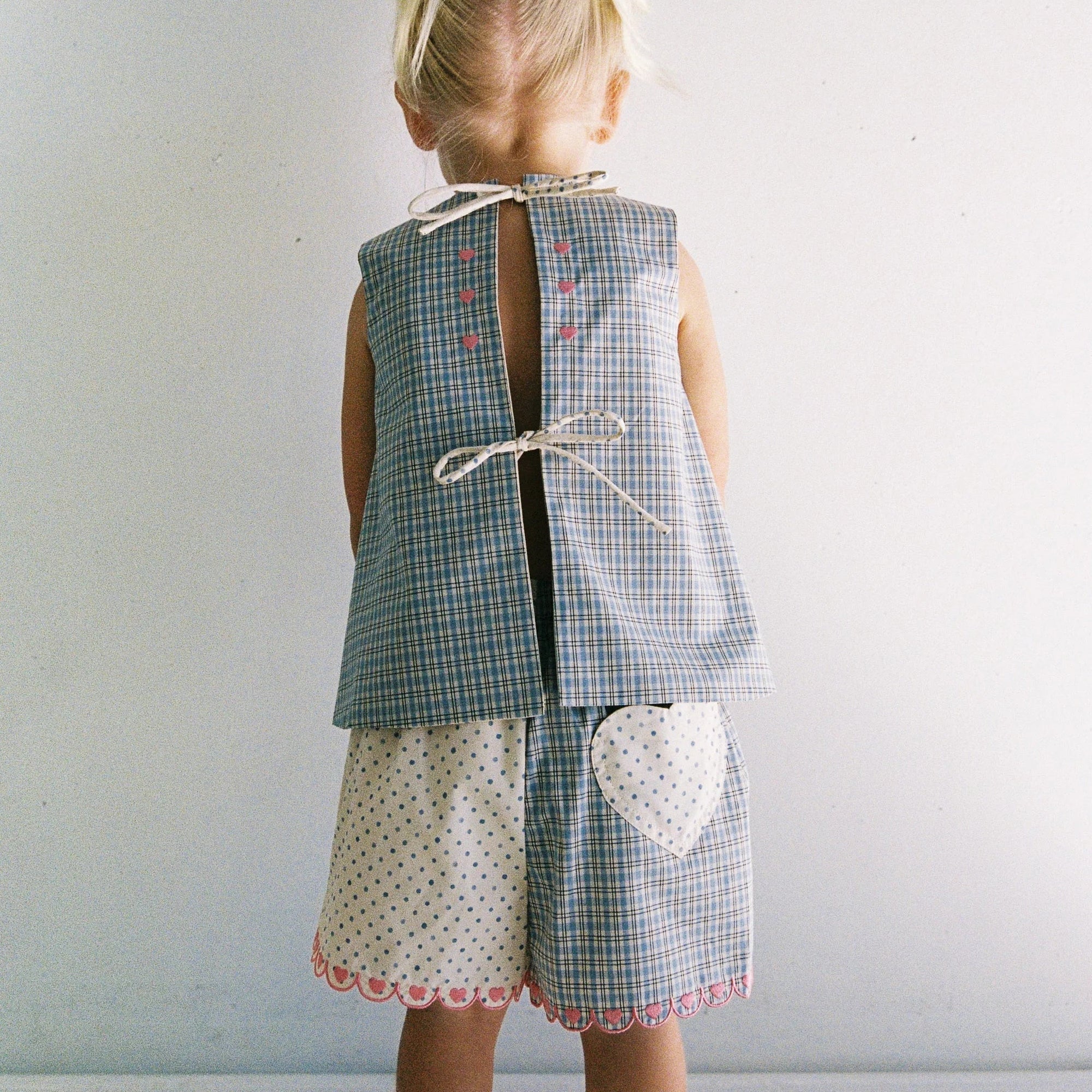 JUNI DELLA SHORTS: BLUE CHECK